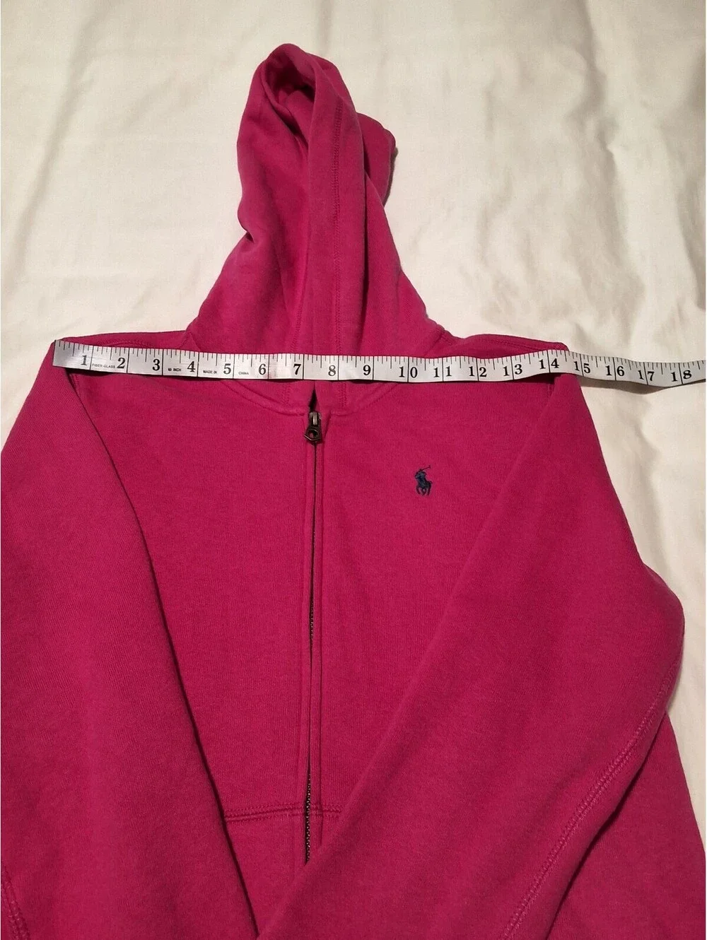 Polo Ralph Lauren Girls' Pink Full Zip Hoodie Size Large (12-14)